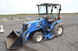 NH TC26DA HST compact tractor w/ NH 12LA loader, 551 hrs, 3pt, 914A 56'' deck, 540 pto, 5' bucket, (