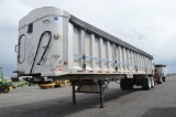 '04 Travis 40' frameless aluminum trailer w/ coal chute, 24.5 rubber, air ride,Poly linner, tarp (re