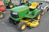 JD X475 riding mower w/ 1,826 hrs, 62'' deck, gas, hydro (very clean)