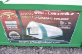 Golden Mount 10'x30'x12' fabric building (new)