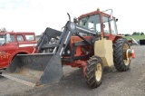 Belarus 572 tractor w/ 20' tractor mounted arm mower, 746 original hrs, 4wd, Bush Hog 2840 loader, 3
