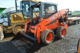 Kubota SSV65 skid loader w/ 2,600hrs, 2psd, open cab, hyd quick att, aux hyd, sells w/ new material