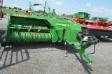 JD 348 small sq baler w/ kicker, wire tie, (monitor in office)