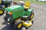 JD 445 riding mower w/ 1,610hrs, 60'' deck, gas, 22HP, (owner has machine yard ready)