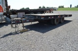 '83 Roger 25 ton 20' tag-along trailer w/ dually tandems, pintle hitch, air brakes, VIN#D5219 (title