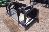 JCT heavy duty skid mount 6' grapple/rock bucket