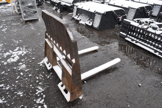 Used 42" skid mount pallet forks