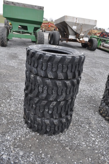Great Road 12-16.5 skid loader tires, (4x)
