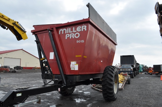 Miller Pro 9015 15' dump wagon, 520-83D38 rubber (nice cart, farm retirement)
