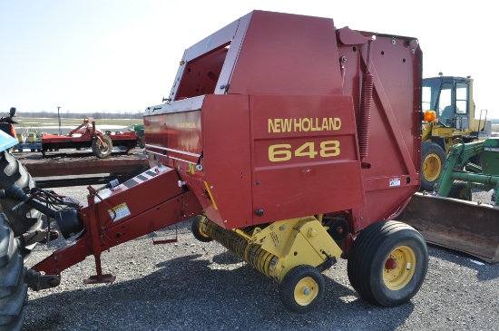 NH 648 round baler, silage special, string tie, 5' pickup