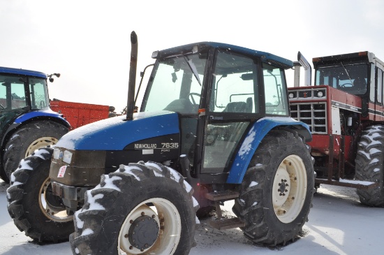 NH 7635 w/5451hrs, 4wd, 12spd w/high & low, 18.4-34 rear rubber, Loader ready, 2 remotes