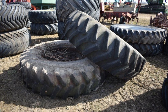 2- Firestone20.8-38 axle duals on rims, 4'' centers