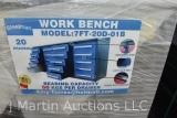 Steelman 7' 20 drawer workbench (blue)