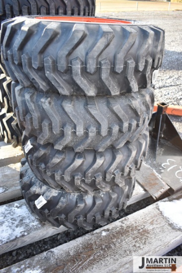 4- New 10-16.5 SK332 skid loader tires (x4)