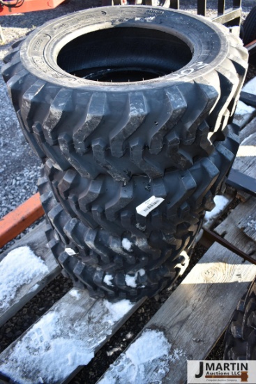 4- New 10-16.5 skid loader tires (x4)