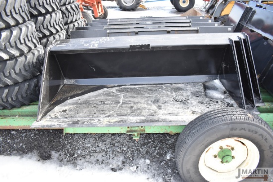 Kivel 78" skid mount material bucket