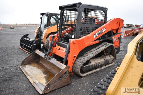 2017 Kubota SVL75-2 track skid loader