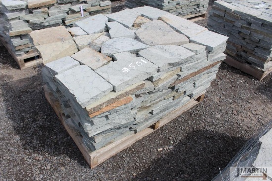 Skid of colonial wall stone