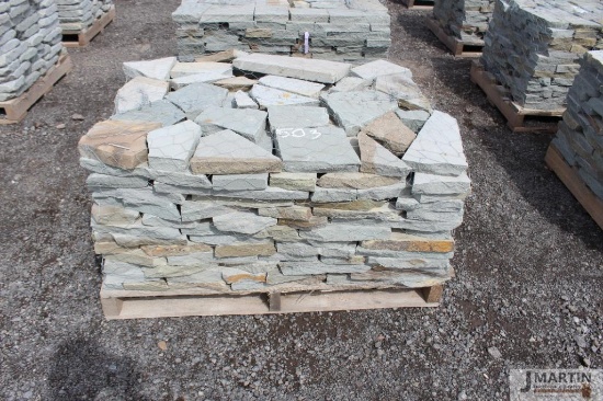 Skid of colonial wall stone