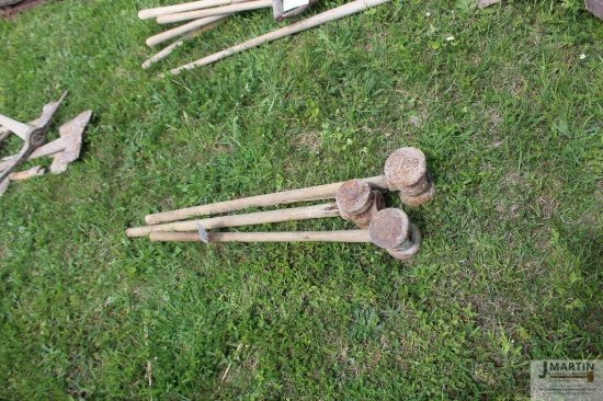 3- sledge hammers