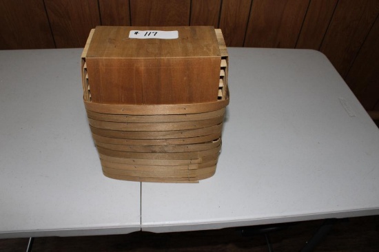 11- 1 quart wooden baskets