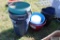 Lot of Trash Cans & Tubs