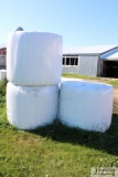 4- Bales of wrapped hay ( Cutting Unknown )