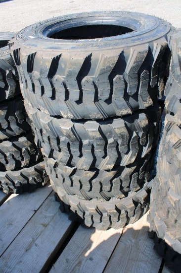 4- Forerunner 12-16.5 skid loader tires (x4)