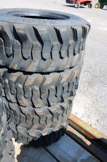 4- Forerunner 12-16.5 skid loader tires (x4)