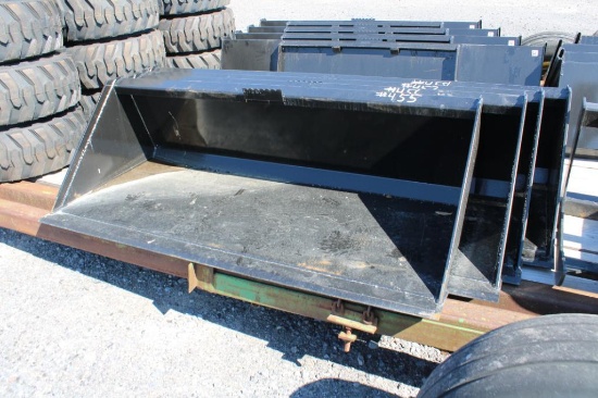 Kivel 84'' heavy duty skid mount material bucket
