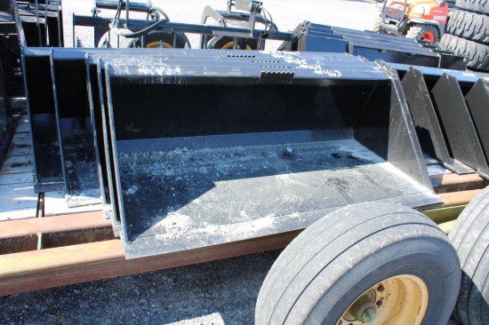 Kivel 72'' heavy duty skid mount material bucket