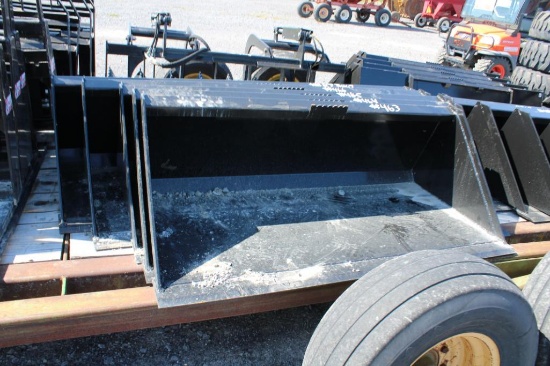 Kivel 84'' heavy duty skid mount material bucket