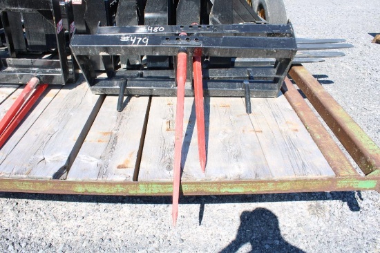 Kivel skid mount round bale spear