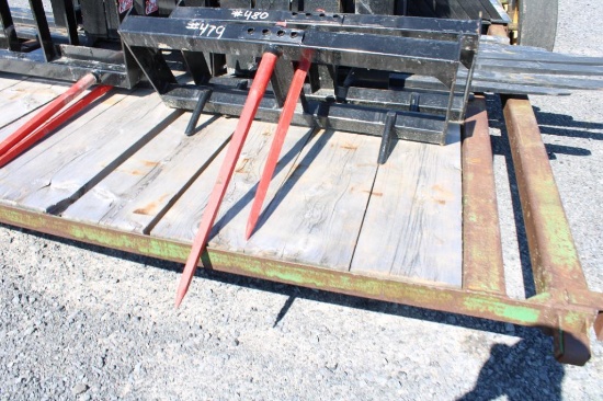 Kivel skid mount round bale spear