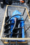 Mower King skid mount post hole digger w/ 15'', 13'' & 9'' bits