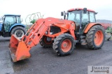 Kubota M135X tractor w/ Kubota LA2253 loader w/ 8' material bucket