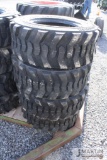 Forerunner 4-12-16.5 skid loader tires (x4)