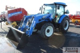 2022 NH Work Master 75 w/ 550LU loader w/ 72'' skid mount material bucket