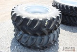 2- Titan 16.9x28 tires on 8 bolt rims (new, x2)