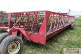 Cattle Mans 30' slant bar feeder wagon