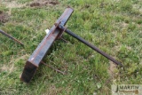 Skid mount round bale spear