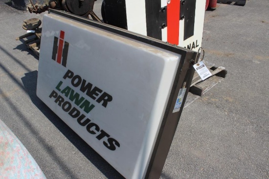 IH power lawn products lighted sign