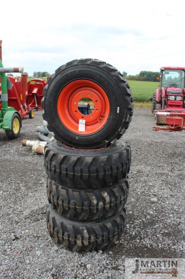 4-12-16.5 Forerunner tires on Bobcat rims (x4)