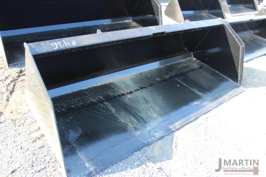 Kivel 96'' high capacity skid mount material bucket