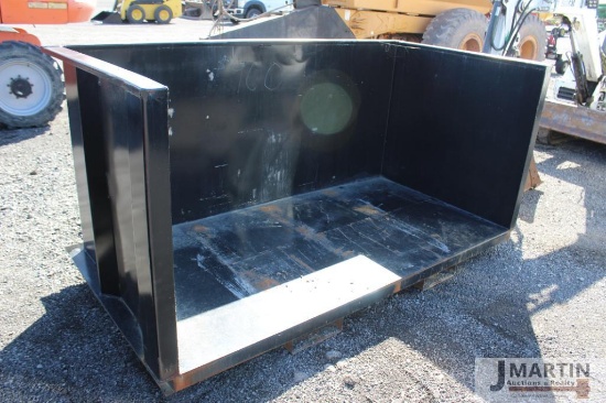 Fork mount 4'x8' 3 side dumpster unit