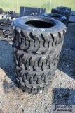 Set of 4-12-16.5NHS skid loader tires (x4)