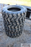 Set of 4-Forerunner 10-16.5NHS skid loader tires (x4)