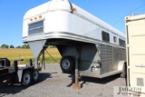 2002 Shoops 2 horse straight load trailer