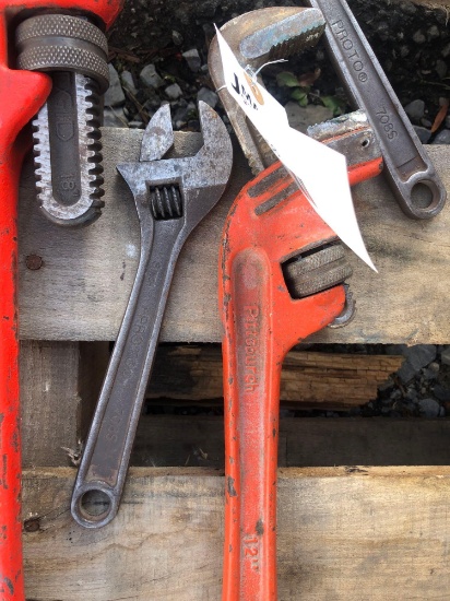 2-Ridgid pipe wrenches & cresant wrenches