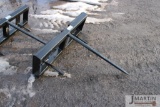 Skid mount round bale spear